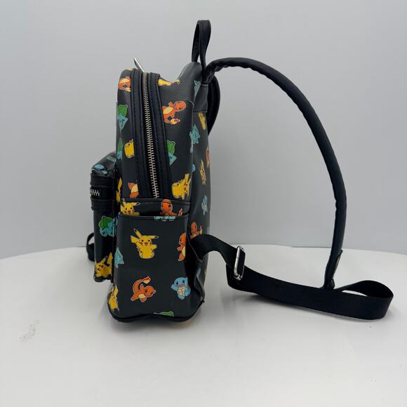 Loungefly Pokemon Starters Backpack Pockets Black - Picture 10 of 16